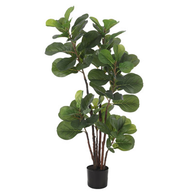 47In/59In Green Artificial Ficus Lyrata Tree Plant In Pot Decor