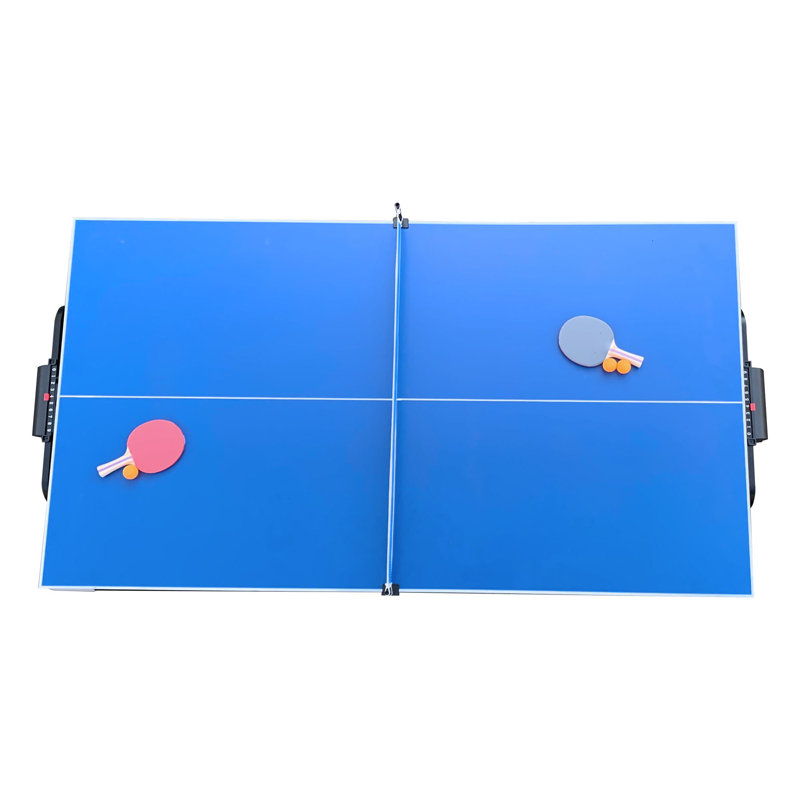 Black 7-Foot 3-in-1 Multi Game Swivel Table