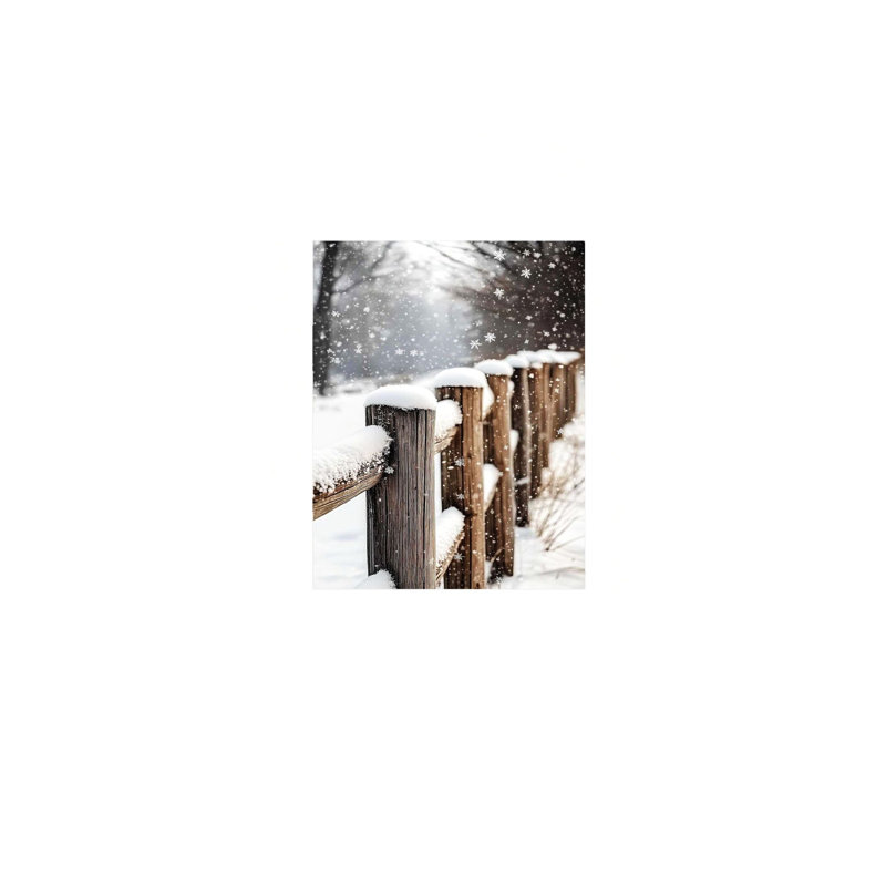 «Rustic Winter Forest», art mural sur toile sans cadre 24 po x 36 po
