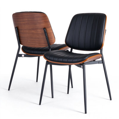 Chaise de salle à manger / chaise de salle à manger rembourrée de style Mid-Century