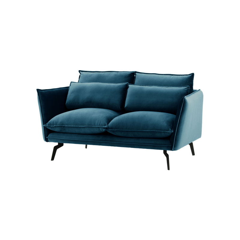 Fauske 2 Seater Sofa, 95cm H x 171cm W x 98cm D, Blue