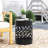 Large Outdoor Table In Black With Contemporary Design And Iron Cut Feature Modern - Ornament Durability-1907377127