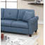 Canapé modulaire réversible en polyfibre bleu capitonné