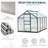 6' X 8' Outdoor Greenhouse With Rain Gutter And Roof Vent For Patio Backyard Dark Green-123051910-123051911