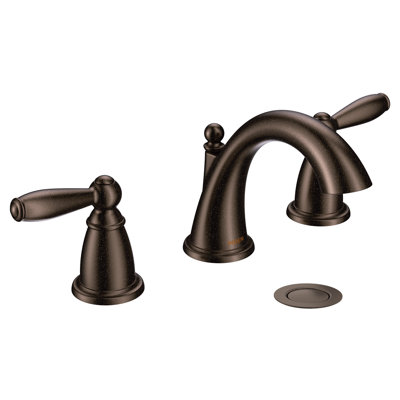 Moen Brantford Traditional Two-Handle High-Arc Widespread Bathroom Faucet With Drain Assembly, Valve Included