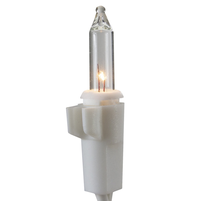 Mini lumières de Noël transparentes de remplacement avec pinces pour décorations de jardin 25 pi, 100