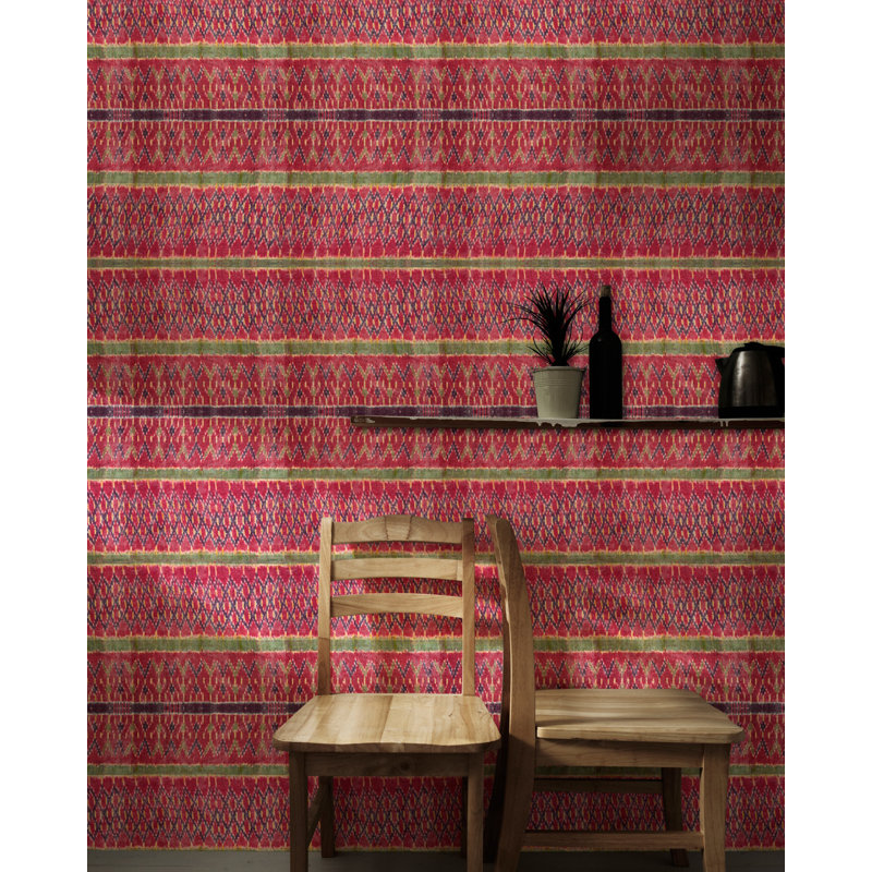 World Of Fabrics Ikat Wallpaper Roll