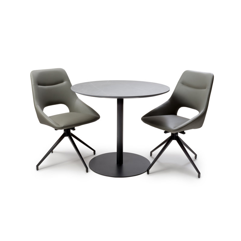 Hourani Round Metal Base Dining Table
