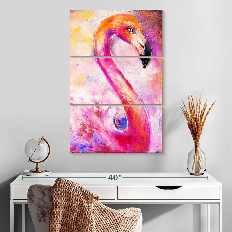 Flamant rose Brampt, H 32 po x l 20 po