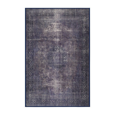 Tapis traditionnel gris anthracite / beige Antin