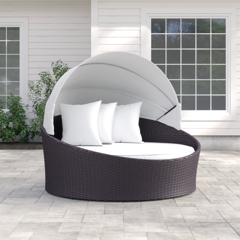 Modway Siesta Canopy Outdoor Patio Daybed, White