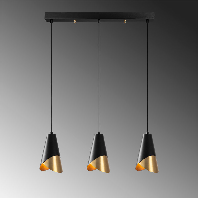 Luminaire suspendu à 3 lumières pour îlot de cuisine Jimson