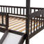 Lit mezzanine simple avec glissade, lit maison avec glissade-648564112