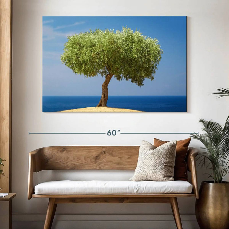 Harnek Single Olive Tree, 34" H x 51" W