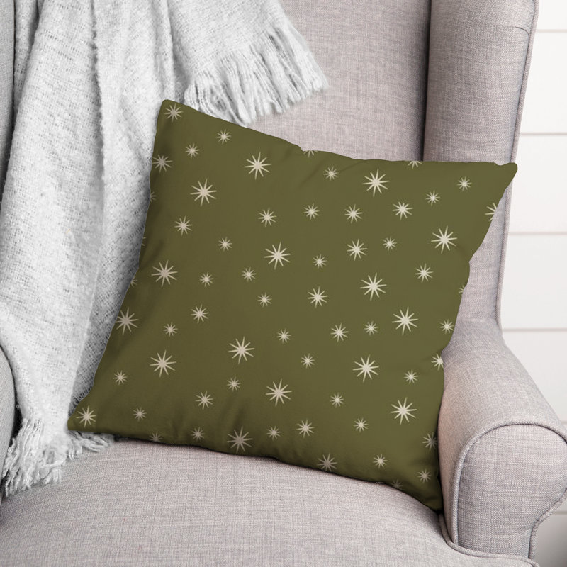 Geometric Throw Pillow, Green