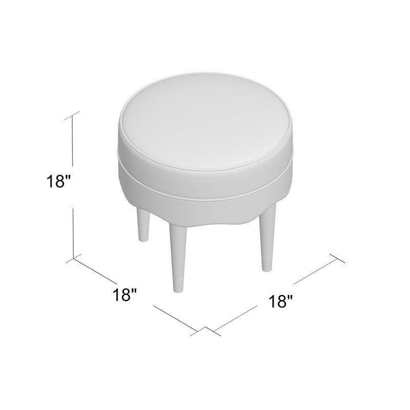 Repose-pieds standard rond 18 po Ripple, Lin d'Élise