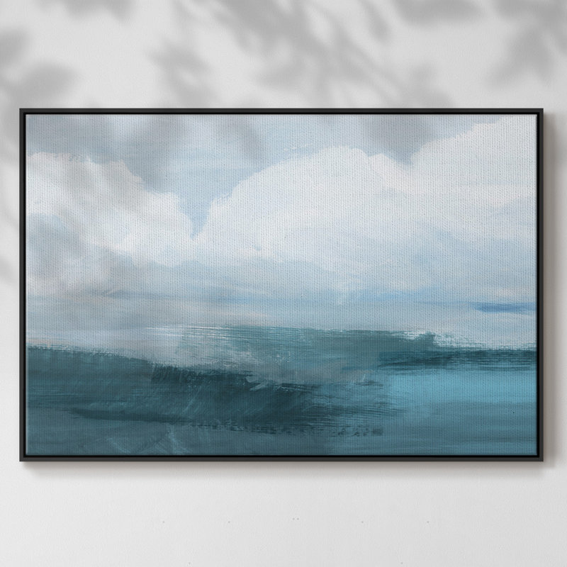 «Azure Rising I», reproduction sur toile, H 17 po x l 25 po x P 2 po, Noir