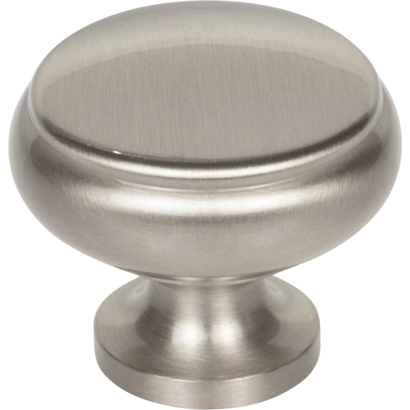 Cumberland 1 1/4" Diameter Round Knob, Brushed Satin Nickel
