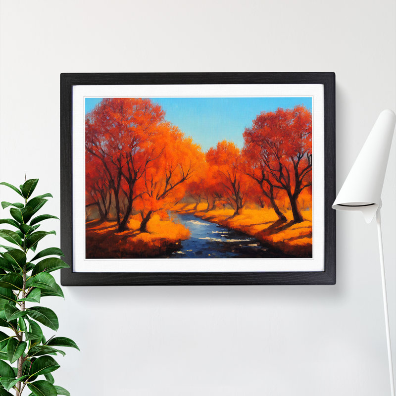 Splendid Autumn Forest - Framed Print, Black, 46cm H x 64cm W x 2cm D