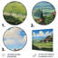 Maison de campagne dans un champ vert, ciel bleu - paysage, art mural, salon-868488412-868488413