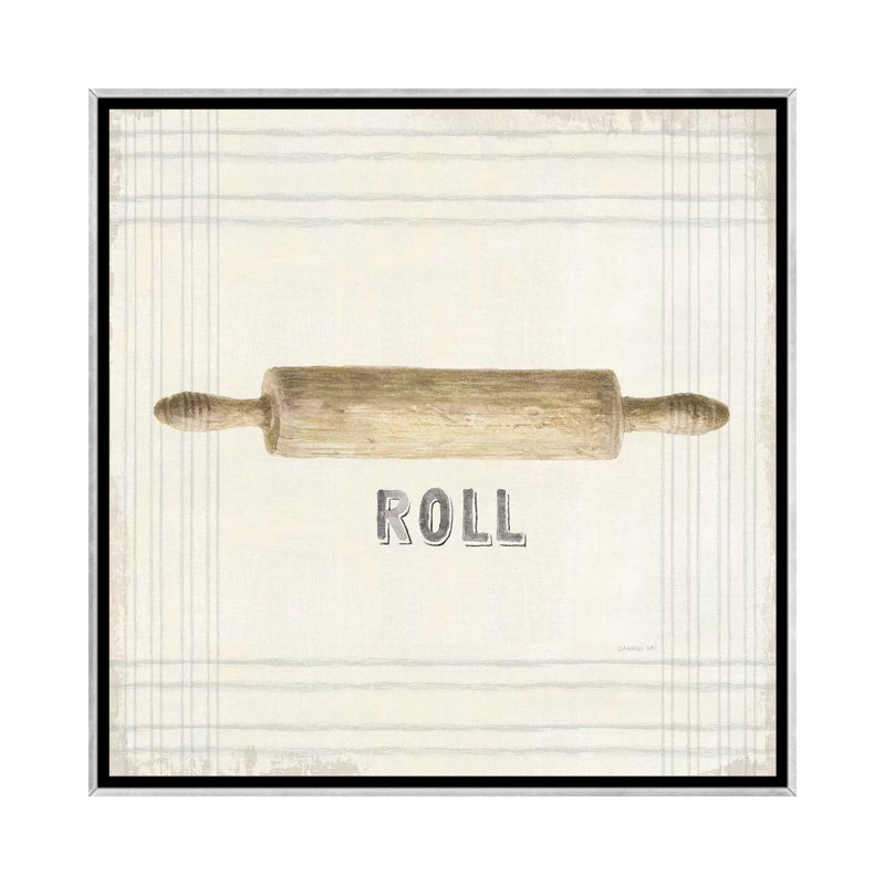 Floursack Kitchen Sign II Neutral Sq par Danhui Nai - impression d'art graphique, Pas de tapis, H 26 po x l 26 po x P 1,5 po
