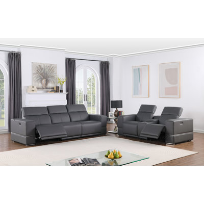 Marco 2 - Piece Collection Genuine Leather Reclining Set