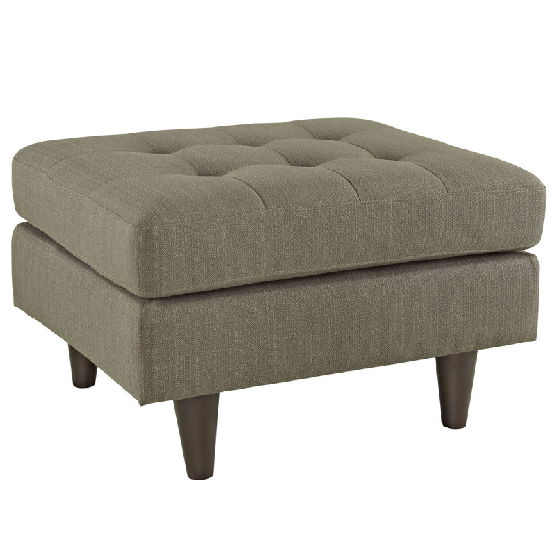 Modway Empress Upholstered Ottoman, Granite