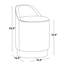 Tabouret de coiffeuse 18 po avec pivot en métal-1061020809