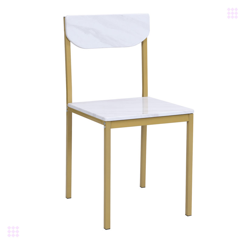 2 - Person Faux Marble Top Four Leg Dining Set