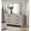 Mobilier de chambre à coucher contemporain en bois de style contemporain avec commode à six tiroirs gris moderne