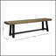 Ensemble de banc d'extérieur en acacia, finition gris sablé, durable et élégant pour une utilisation dans le patio et la cour-2115555686