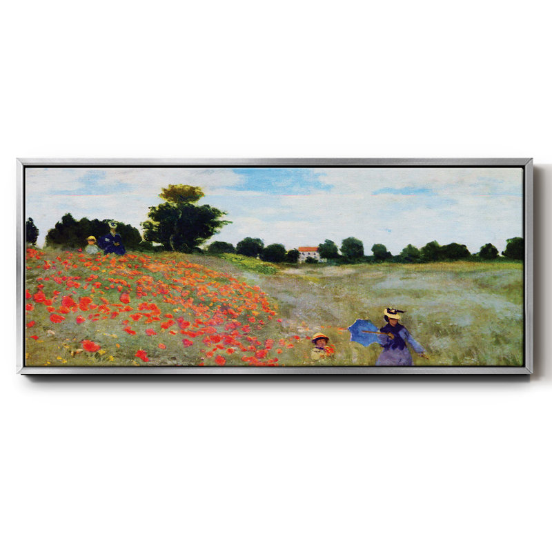 Poppies by Monet- Framed Canvas