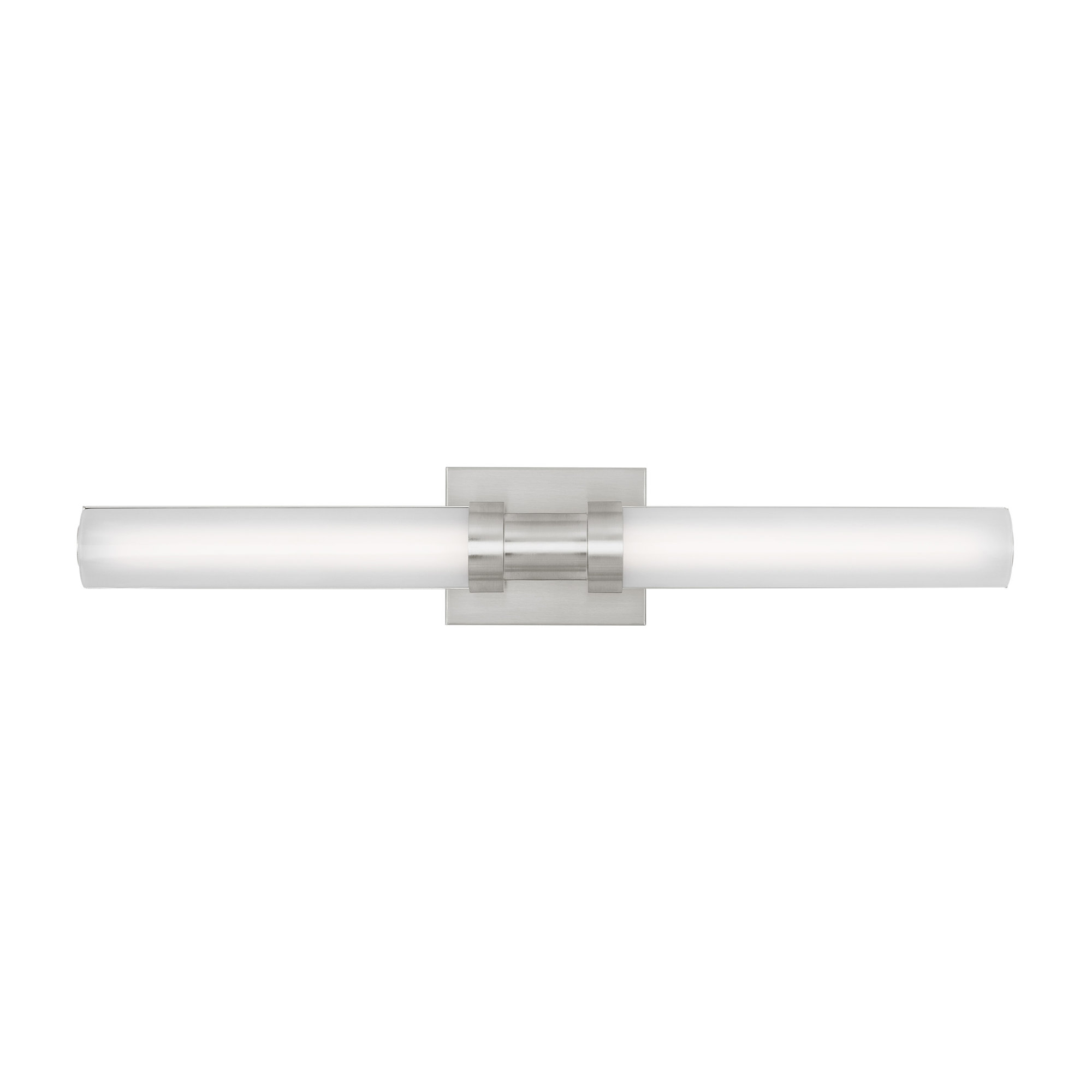 Kelan Single Frosted Dimmable LED Vanity Light, Brushed Nickel, 20W, 26.75"H x 4.75"W x 4.5"D