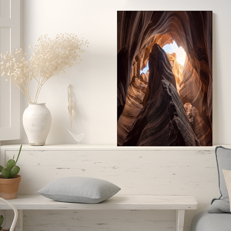 «Wavy Orange Sandstone Canyon», art mural sur toile, H 24 po x l 36 po