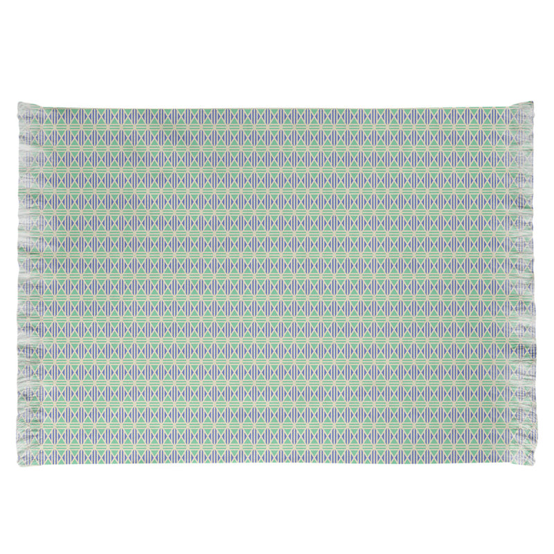 Tapis bleu/vert losanges doublés Mcguigan, Oui