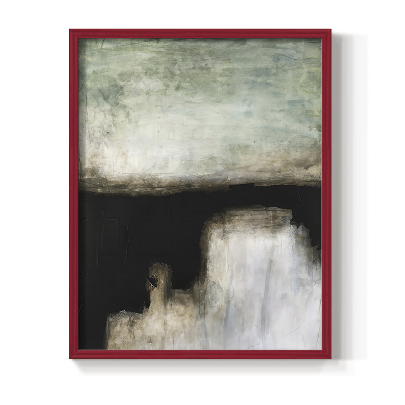 Reproduction encadrée Penumbra II - bois massif, H 30 po x l 24 po, Cadre rouge
