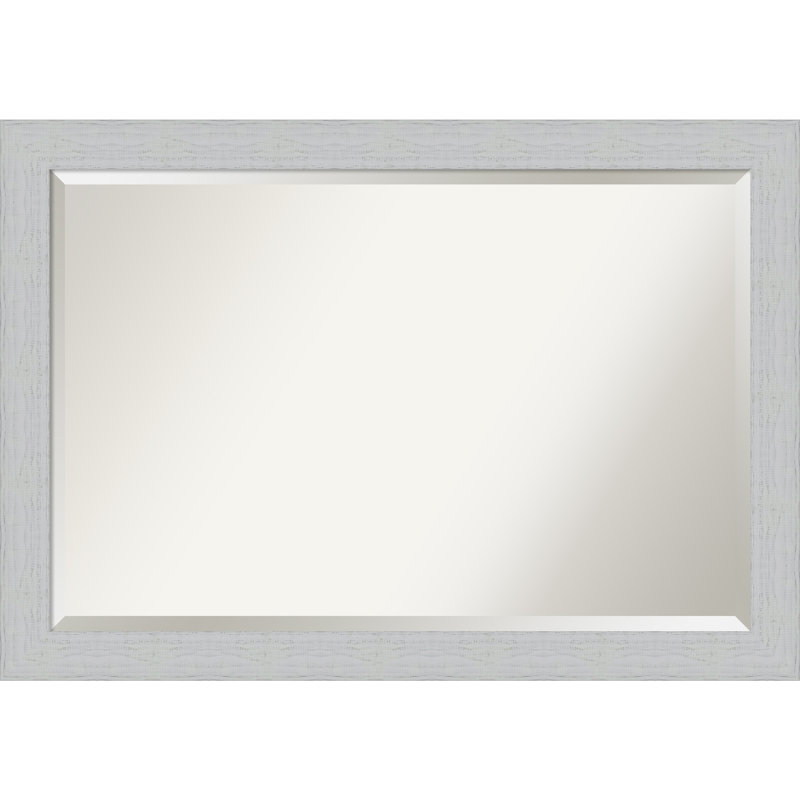 Prynne Flat Mirror, 28" H x 40" W, White