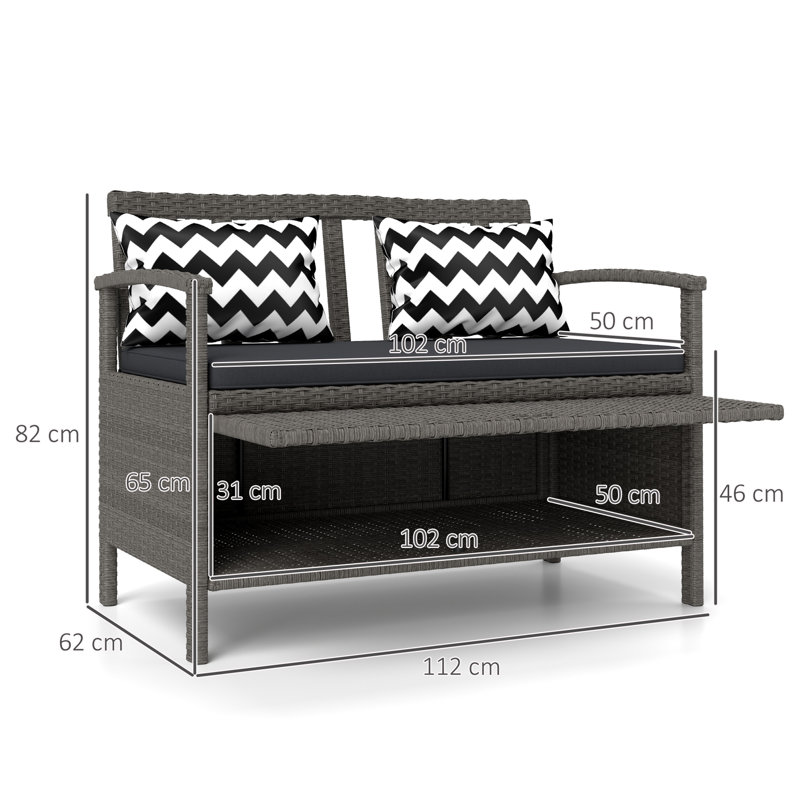 Rattan Storage Bench