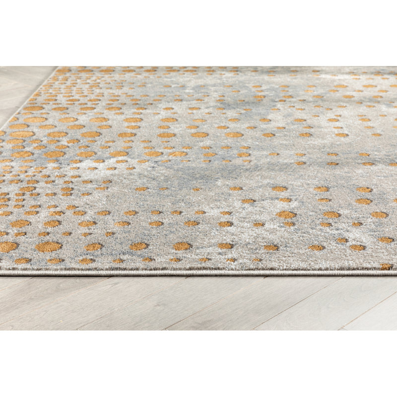 Well Woven Verity Elyse Abstract Modern Dots Grey Area Rug, Rectangle 120cm x 160cm