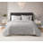DESIGN STUDIO Abstract Zebra Light Grey 3-Piece Soft Matelasse Jacquard Reversible Cotton Blend Quilt Set-101107960