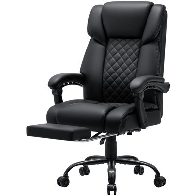 Office Chair With 6 Points Vibration Massage Ergonomic Executive Office Chair Reclining High Back With Foot Rest