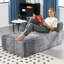 Canapé-lit moderne en chenille pour espace de vie - Mousse à rebond rapide, tissu élégant, siège relaxant, sièges profonds et spacieux élégants-387447162
