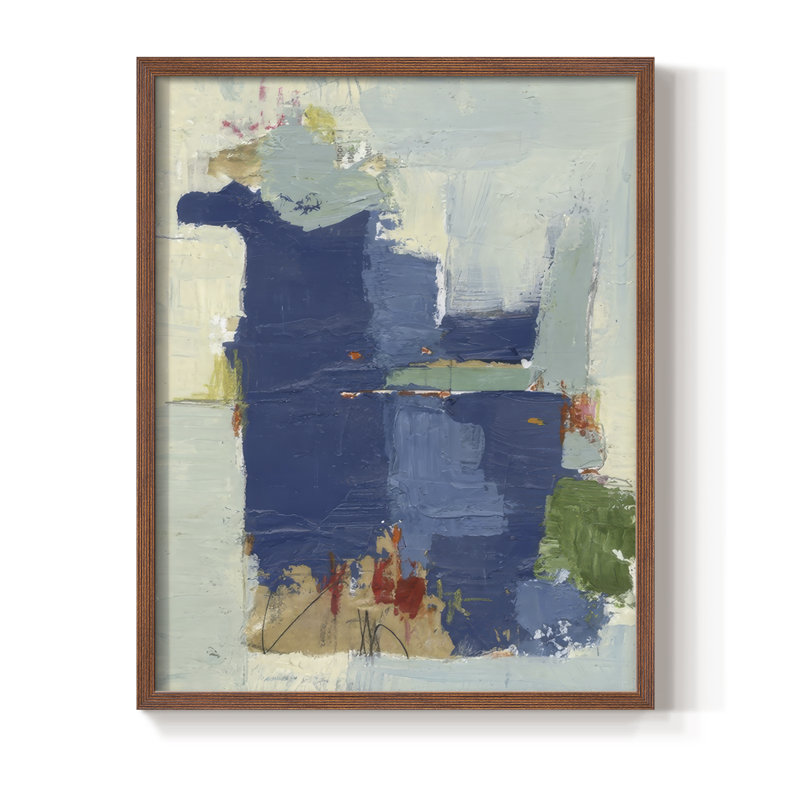 Blues I, reproduction encadrée - bois massif, H 15 po x l 12 po, Noyer