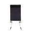 Ensemble de 2 chaises d'appoint en tissu noir et acier inoxydable Fabiola