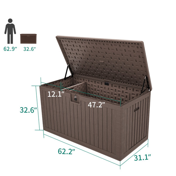 230 Gallon Waterproof Deck Box – East Oak