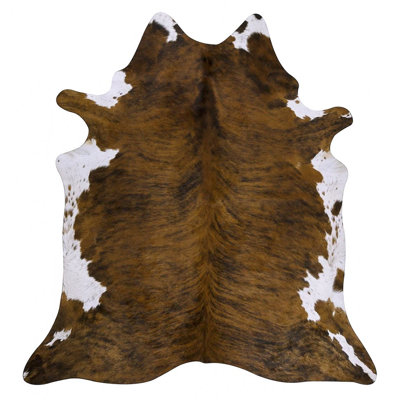 Tapis en cuir de vache blanc Brindle