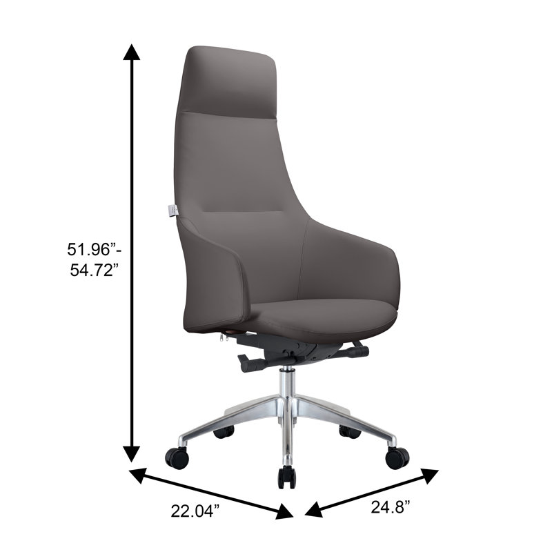 Philemol Tall Leather Office Chair with Headrest – Executive Desk & Conference Seating with Lumbar Support, Adjustable Height, Recline & Swivel