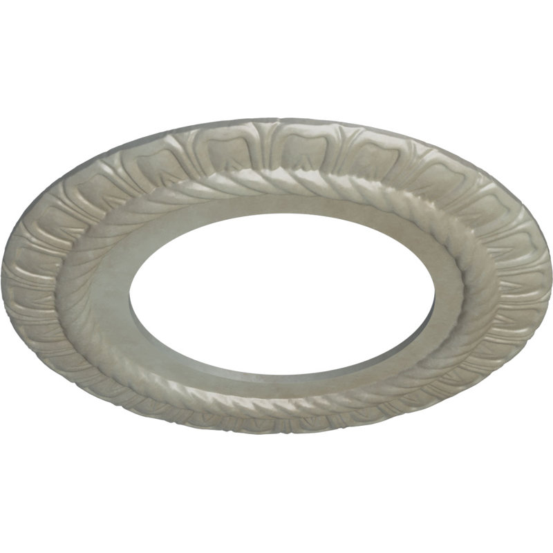 Médaillon de plafond Endurathane Claremont, diamètre extérieur de 10 5/8 po x P 5 3/4 po x P 1/2 po (convient aux auvents jusqu'à 7 po), fini or éclair peint à la main
