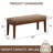  43.9" W Faux Leather Upholstered Bench with Solid Wood Legs-639573225