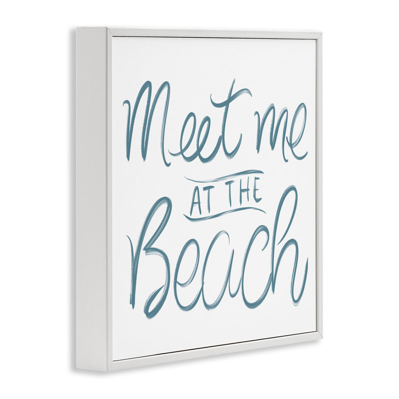 Giclée encadrée Minimal Meet At Beach, design par SunDance Group, H 24 po x l 24 po